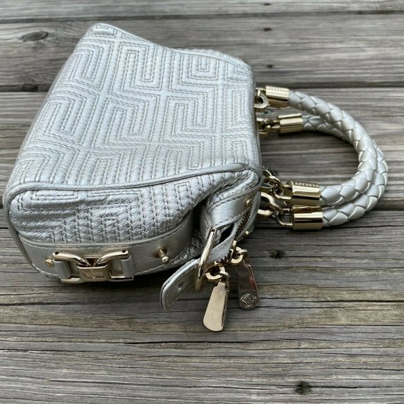 Gianni Versace Women Bag Small Hand Bag Silver Tone Made in Italy - Picture 5 of 12